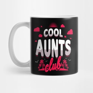 Cool Aunts Club Beach White Pink Mug